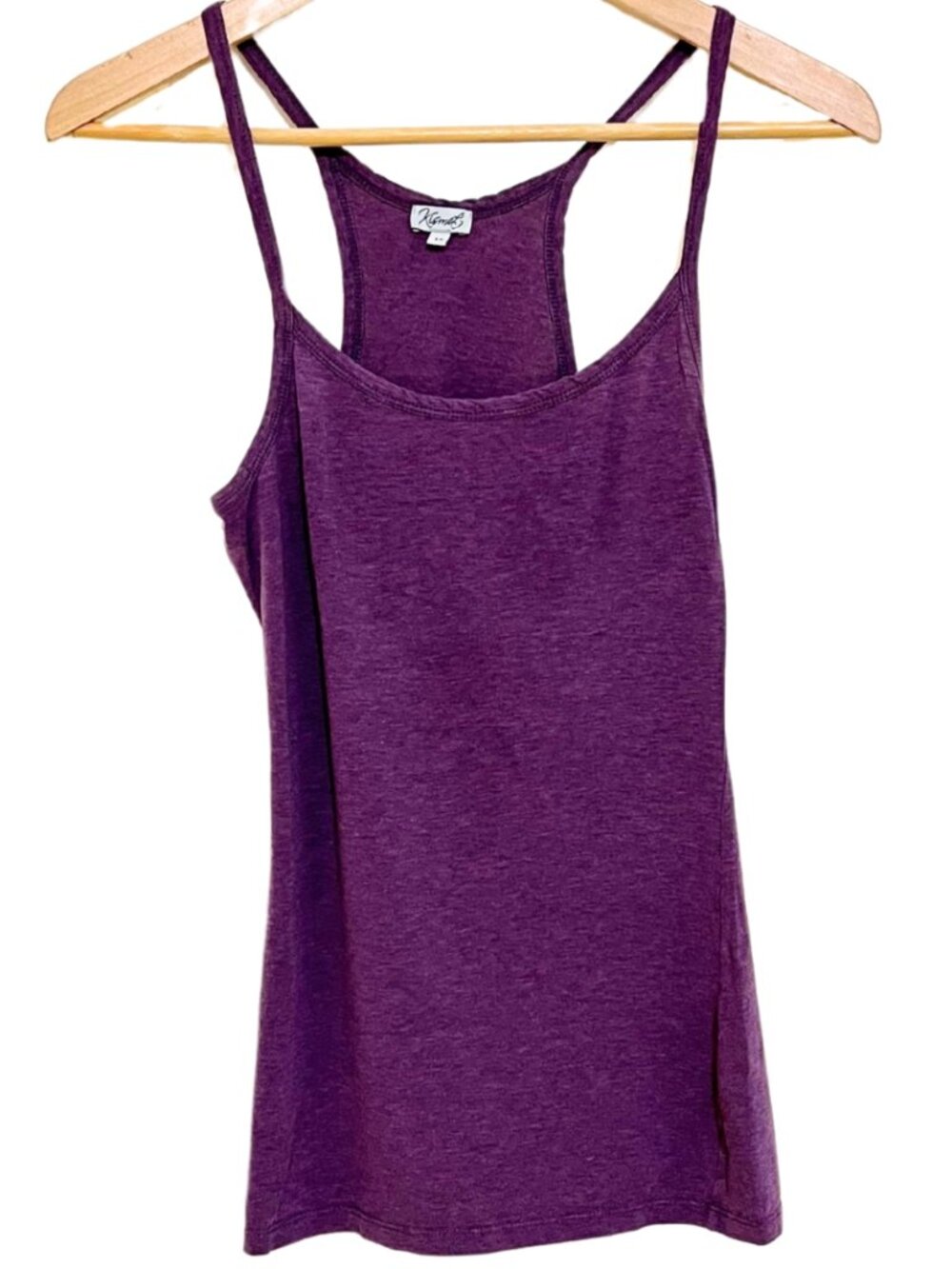 Purple Spaghetti Strap Fitted Stretch Racerback Tank Top – Kismet, S